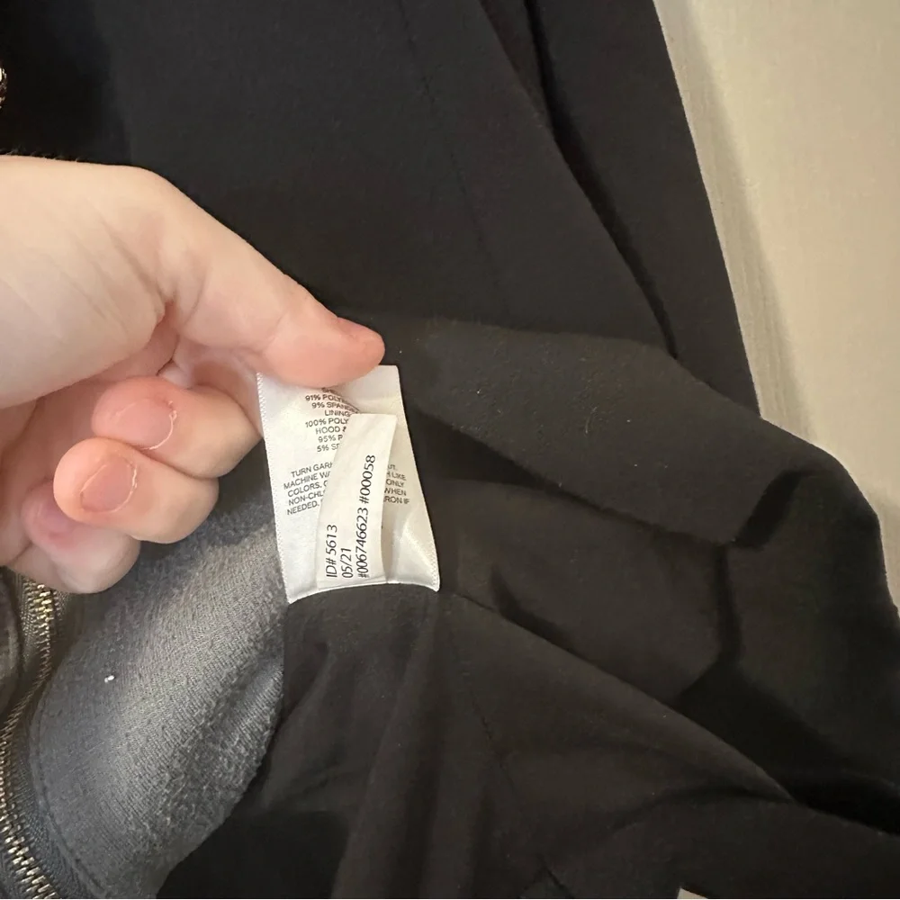 SuperSoftTwill Black Blazer with Gray Hoodie and Gold Buttons XL Layering - Picture 3 of 5